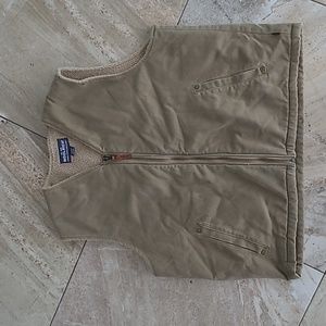 Beige vintage wool sleeveless coat